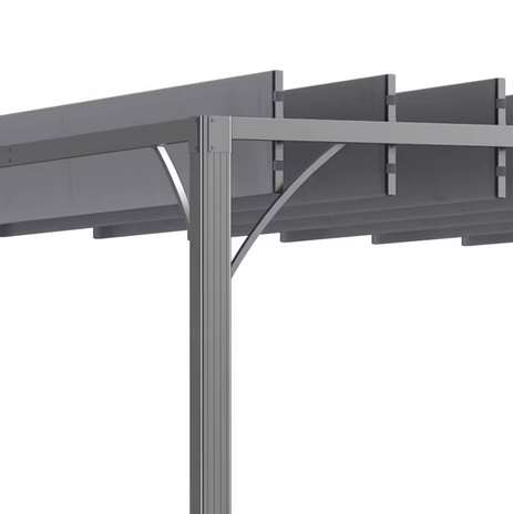 Luxury Aluminium Pergola with Retractable Roof Canopy – 4x3m Modern Outdoor Garden Shelter for Patio & Terrace